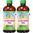 Lily Of The Desert Aloe Vera Juice, Whole Leaf Filtered, Thicker Consistency, 2-Pack – Natural Vitamins, Digestive Enzymes for Gut Health, Glowing Skin & Wellness, 32 Fl Oz Ea