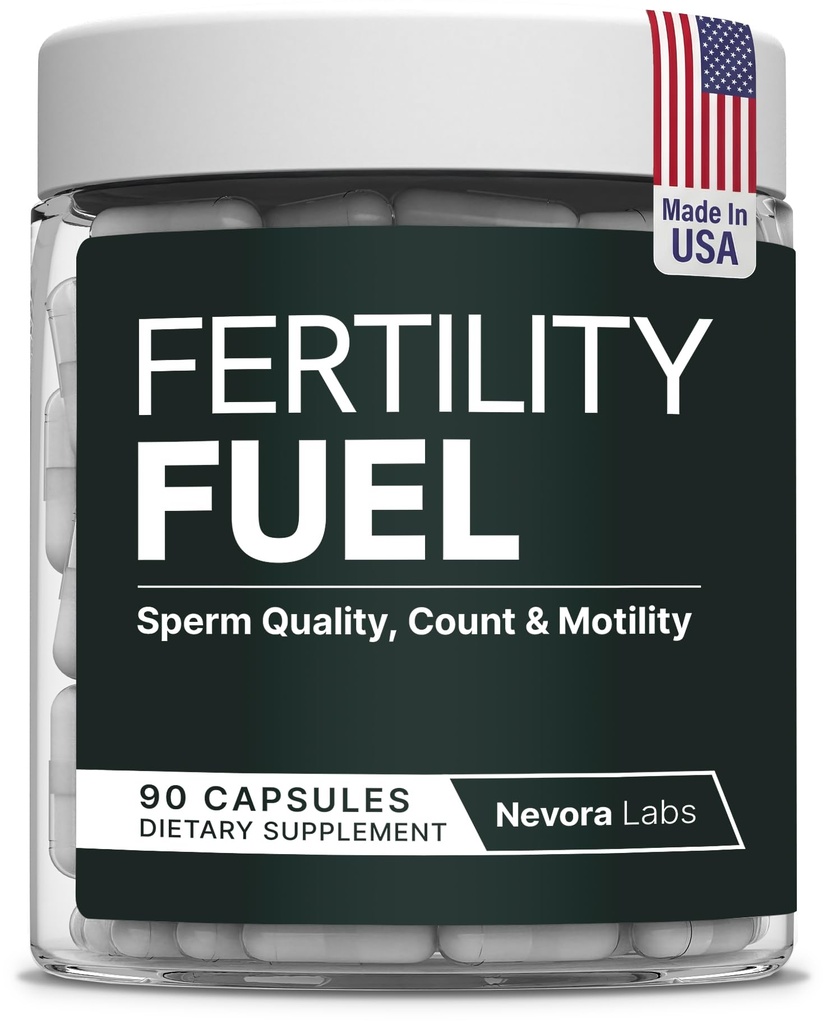 Fertility Fuel – Male Fertility Supplements - Mens Fertility Supplement & Fertility Supplements for Men - Support Reproductive Health - 90 Capsules - Alternative to Mens Prenatal Vitamins