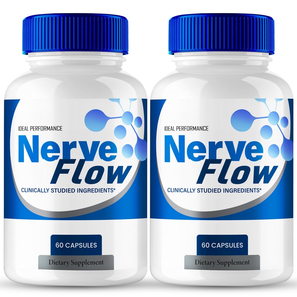 Nerve Flow for Neuropathy Supplements, Nerve Flow Capsules Advanced Nerve Health Pills Extra Strength All Natural Healthy Circulation & Stable Levels, Advanced NerveFlow Support Reviews (2 Pack)
