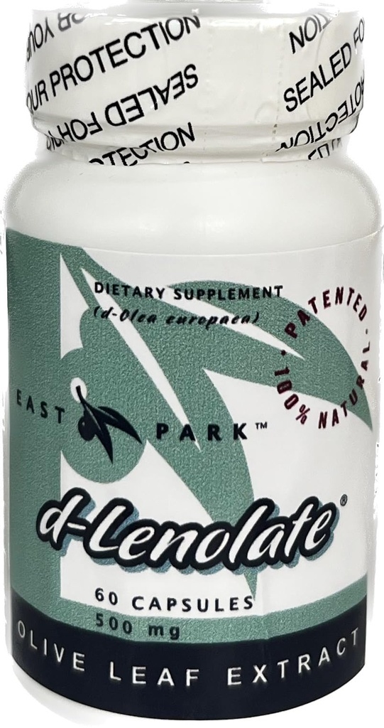 East Park Olive Leaf Extract (OLE) Super Strength d-Lenolate 500mg | 18% or More Oleuropein Immune System Booster | 60 Vegetarian Capsules (Non-GMO)
