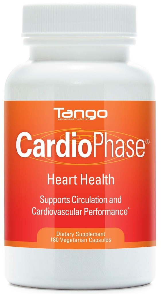 CardioPhase Natural Heart Support Supplement for Healthy Circulation and Cardiovascular Performance (180 Vegetarian Capsules)