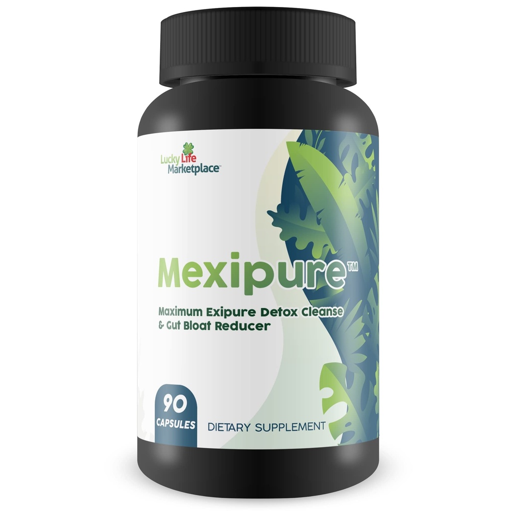 Mexipure - Maximum Exipure Detox Cleanse & Gut Bloat Reducer - Promote Healthy Digestion, Detoxification, Cleansing - Psyllium, Turmeric, Apple Cider Vinegar - Additional Immune Support Benefits