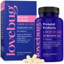 LOVEBUG Prenatal Probiotic | Helps with Morning Sickness, Nausea, Heartburn & Digestion | Helps Baby Microbiome | Multi Strain 20 Billion CFU | 30 Capsules