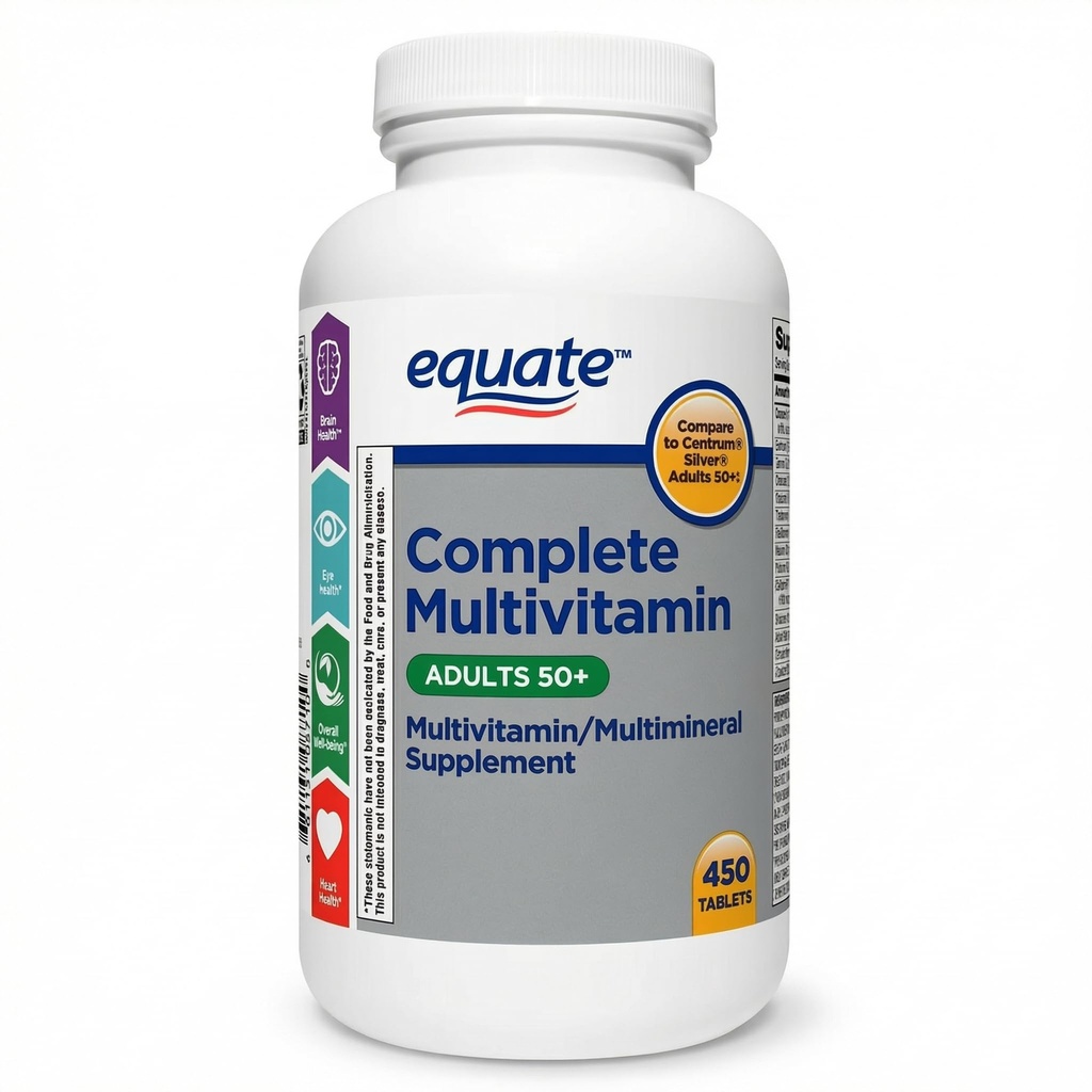 Men Multivitamin 50+ Multivitamin Men Tablets, Vitamins Men Iron-Free with Lutein & Lycopene, 450 Count, 1 Tablet Daily
