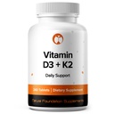 Natural Foundation Supplements Vitamin D3+K2 | D3 4000IU + K2 100mcg MK7 | 240 Vegetarian Tablets D3 K2 Supplement Non-GMO (240, Vitamin D3 + K2)