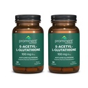 Prominent Nutrition S-Acetyl L-Glutathione Supplement - Clinically Researched Emothion Acetylated Glutathione for Normal Liver Detoxification Support & Optimal Antioxidant Effect, Vegan - 2 Pack