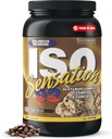 Ultimate Nutrition Whey Protein Isolate Powder with Glutamine Complex, ISO Sensation 93 - Whey Protein Powder with Added Colostrum for Enhanced Recovery, Immunity & Gut Health - Cafe Brazil, 2lbs