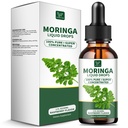 Organic Moringa Liquid Drops for Skin, Gut, Immune Support, Moringa Oleifera Leaf, Turmeric Root, Olive Leaf, Black Pepper, Vitamin C & E, Moringa Supplement for Women Men