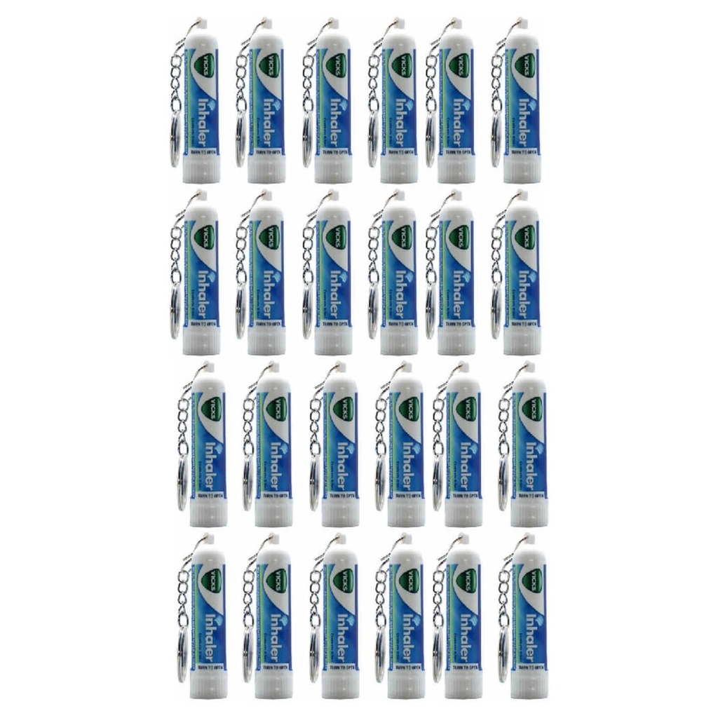 Inhaler Stick for Stuffy Nose and Nasal Congestion Relief, Portable Menthol Vapor Decongestant, Easy-to-Use Sinus Inhaler, Value Pack of 24
