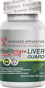 Harvard Apparatus Regenerative Liver Guard 180 Tablets - Liver Cleanse Detox & Repair, Fatty Liver Support Renew Supplement, 14+ Herbs with Silymarin Milk Thistle, Artichoke, Dandelion and More