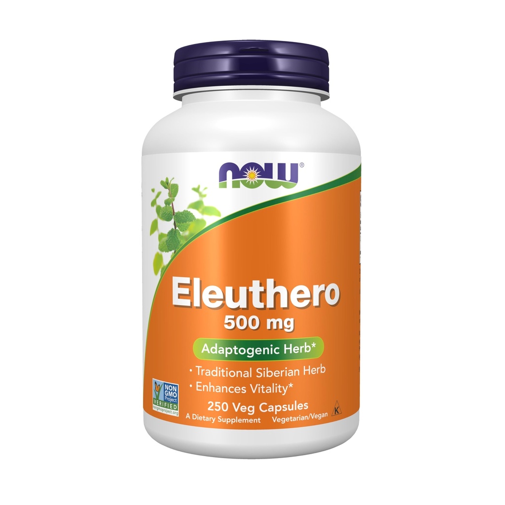 NOW Supplements, Eleuthero (Eleutherococcus senticosus) 500 mg, Adaptogenic Herb*, 250 Veg Capsules