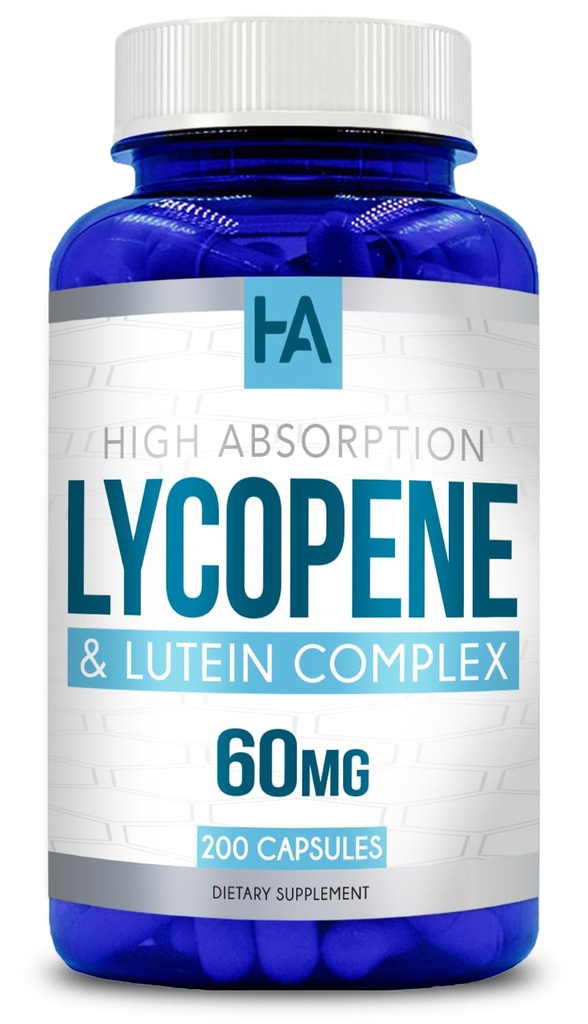 Lycopene & Lutein Complex 60mg per Caps, 200 Veggie Capsules