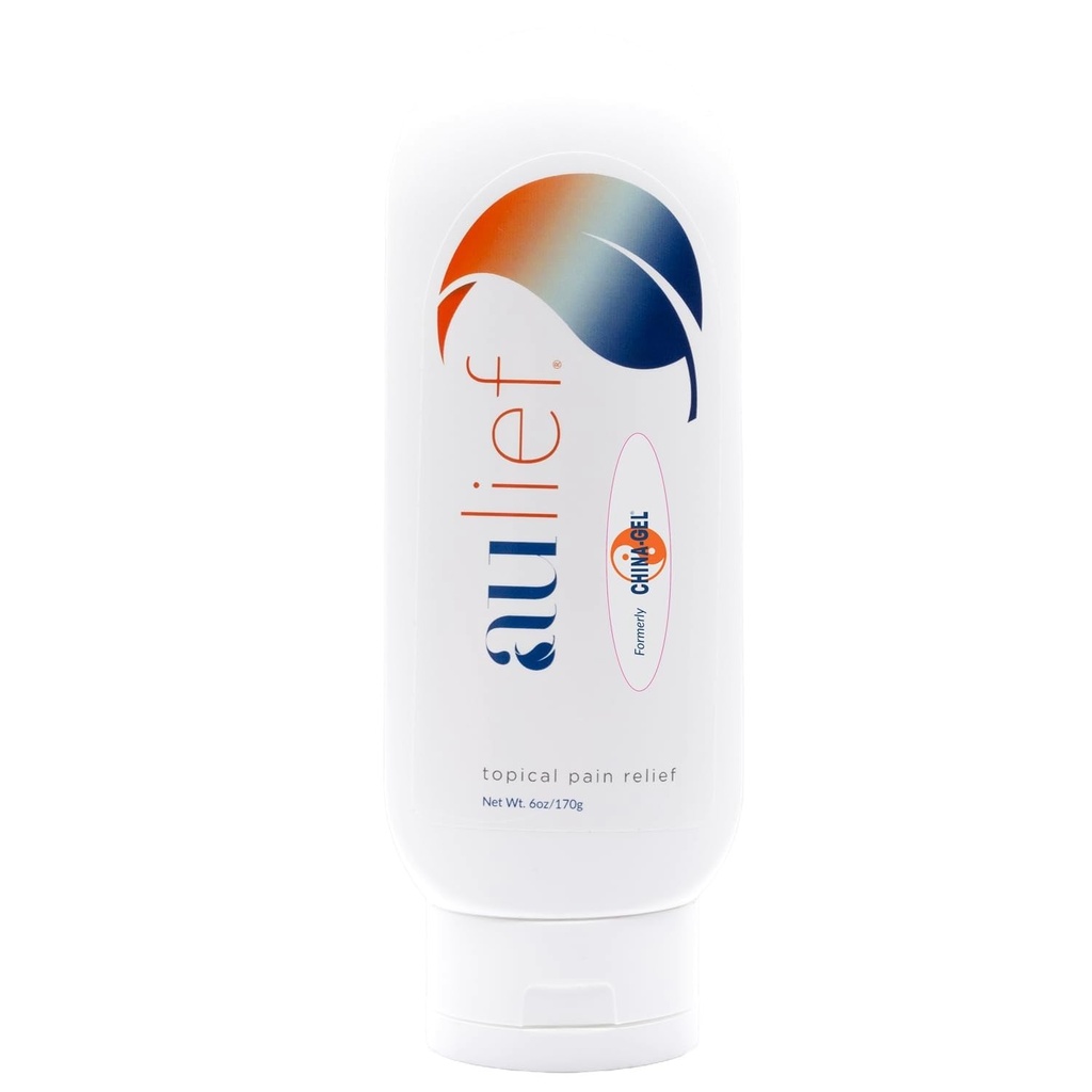 China-Gel Aulief Pain Relief Cream Arthritis & Muscle Rub for Sore Muscles & Joint Pain, Neck, Knee & Back Aches, Premium Dye-Free White Topical Gel, 6 oz Tottle