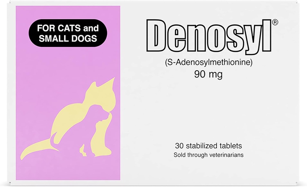 Nutramax Denosyl Liver and Brain Health Supplement for Small Dogs and Cats, With S-Adenosylmethionine (SAMe), 30 Tablets