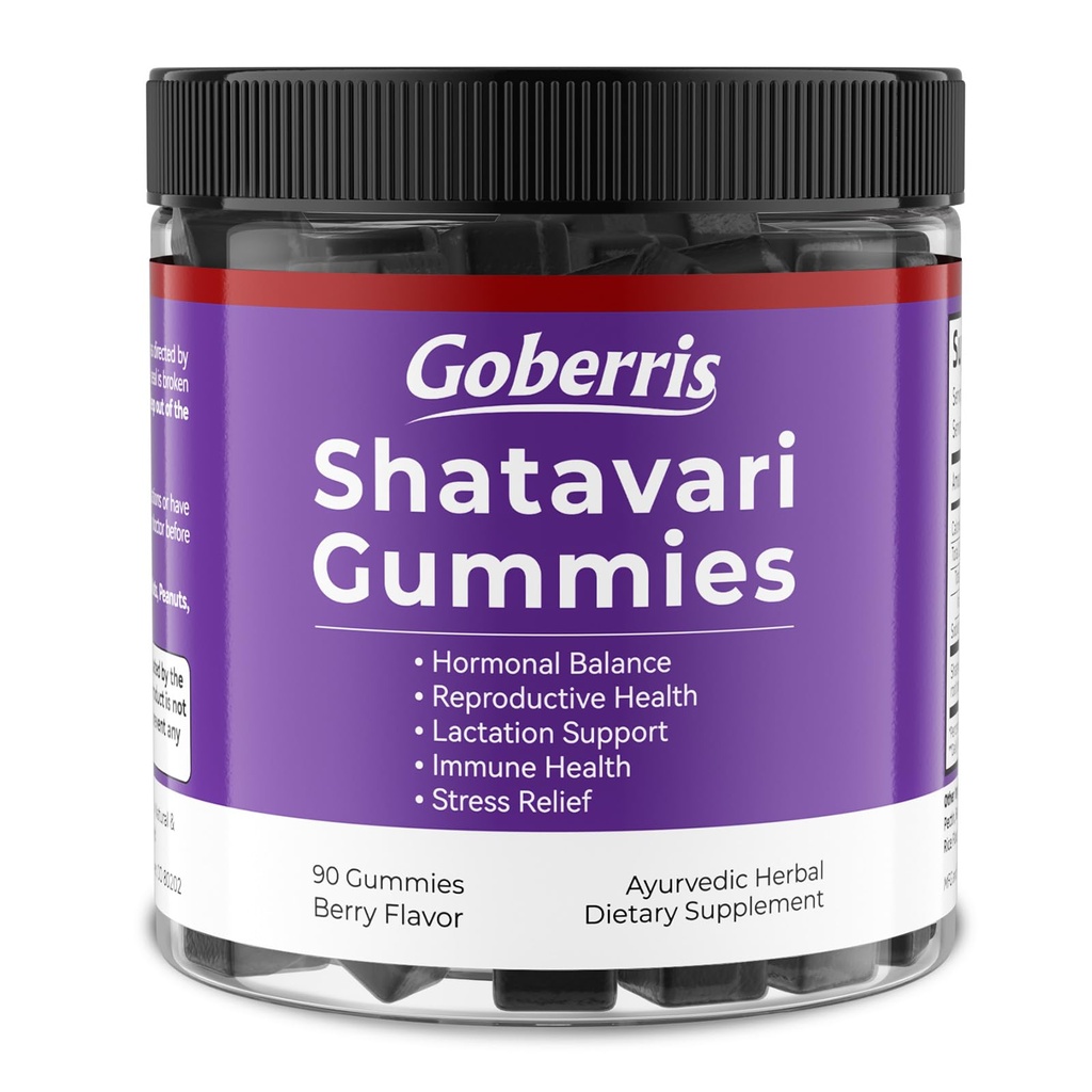 Shatavari Gummies for Women, Support Multi Life Stages - Hormonal Balance, Reproductive Health, Lactation, Immune Health, Stress Relief, Ayurvedic Herbs, Adaptogen, Sugar Free, Pectin, Berry, 90