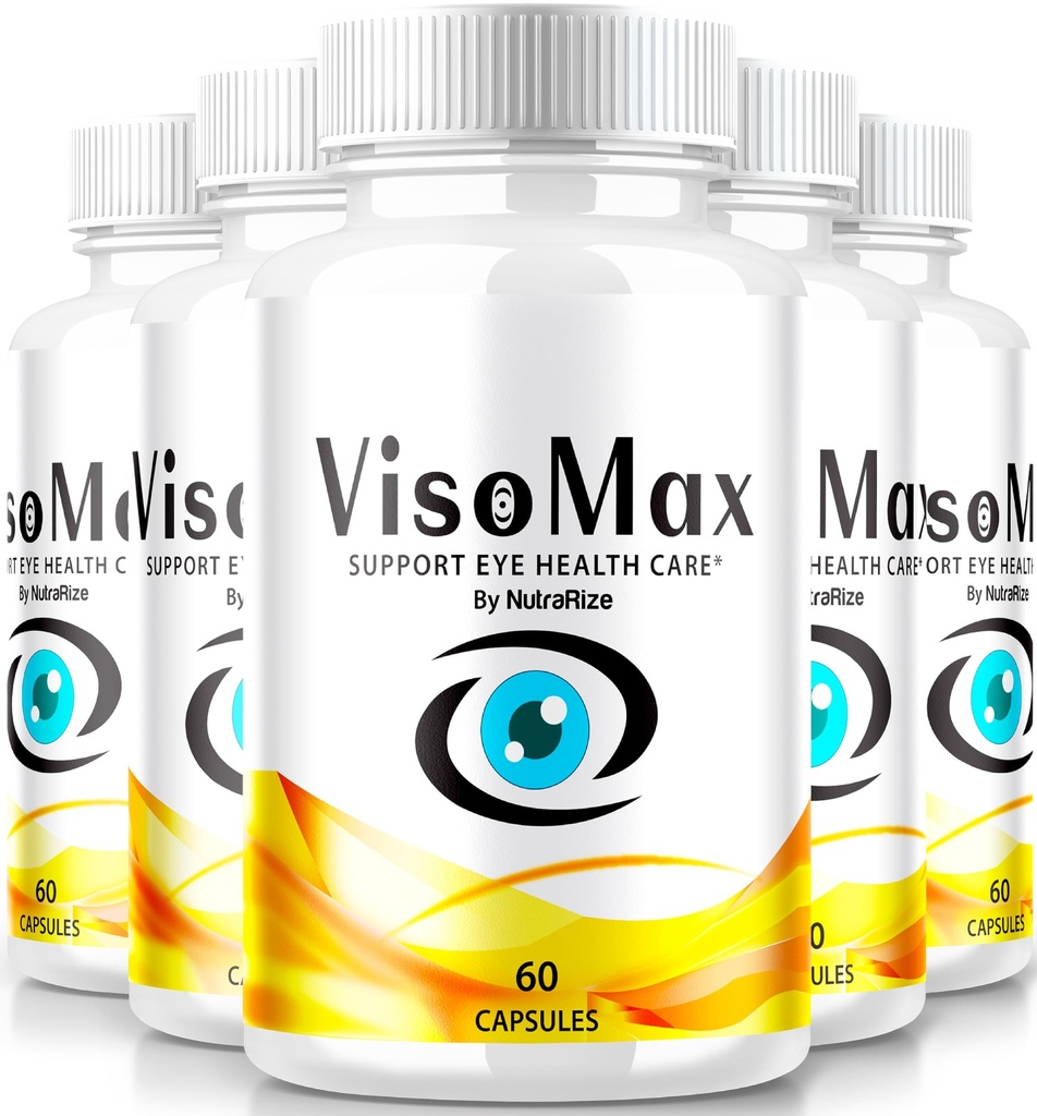 NutraRize (5 Pack) VisoMax Capsules, Official Eye Health Formula, All-Natural Eye Supplement to Maintain Normal Vision, Viso Max Support Visual Performance, Viso Max Pills Review (300 Capsules)