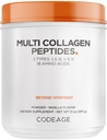 Codeage Multi Collagen Peptides Powder Vanilla - 5 Types I, II, III, V & X, 18 Amino Acids, Grass-Fed Hydrolyzed Bovine & Bone Broth Collagen Supplement - Vanilla-Flavored, Non-GMO - 21 oz