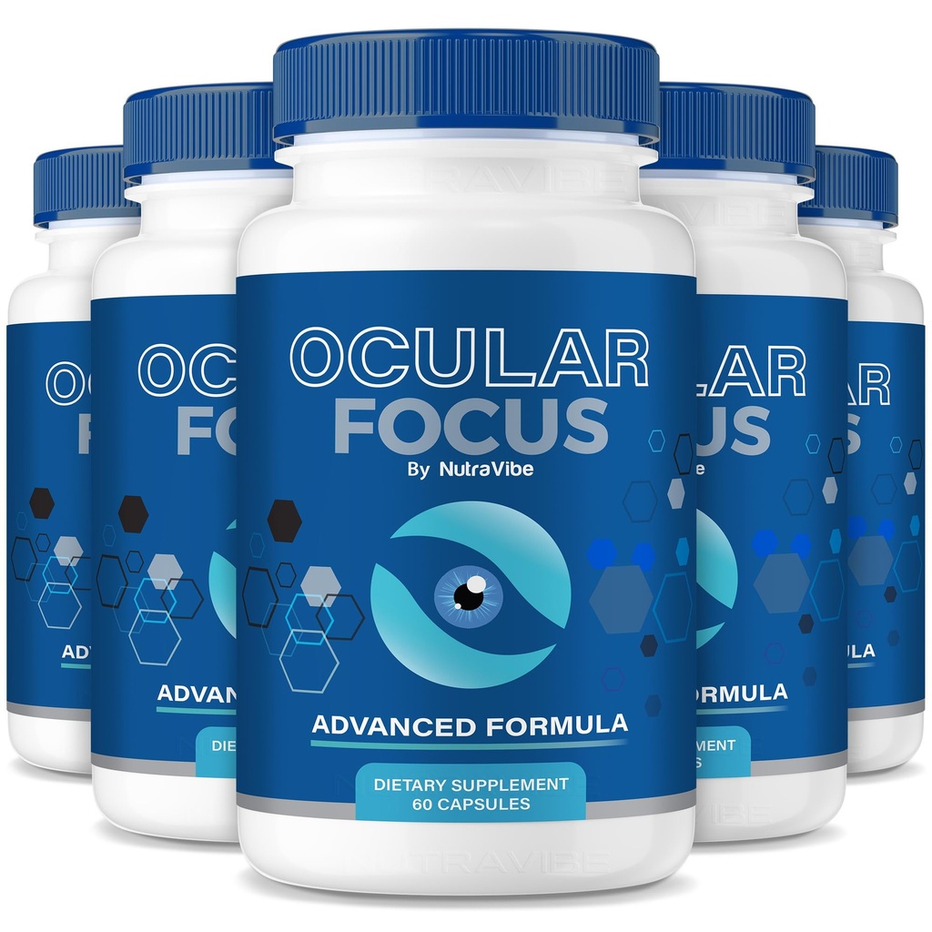 (5 Pack) Ocular Focus Capsules – Daily Eye Support Formula with a Clean, Natural Blend for Vision, Eye Focus & Visual Comfort | Gentle, Easy-to-Swallow Pills for Everyday Eye Wellness (300 Capsules)