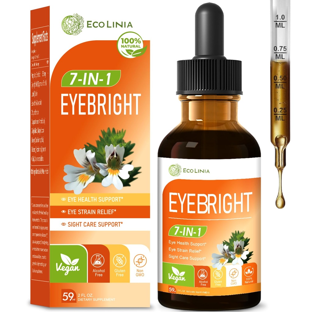 Eyebright Herb Drops for Eye Health with Lutein & Zeaxanthin - 2oz
