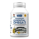 ANDREW LESSMAN Maximum Essential Omega-3 Unflavored, 180 Softgels - Ultra-Pure Omega-3 Fish Oil 1200 mg-High DHA, No Mercury Supplement-Small, Easy to Swallow Fish Oil Capsules