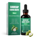Soursop Natural Drops, 10-in-1 Soursop Extract Drops with Sea Moss, Moringa, Turmeric, Black Seed Oil, Oregano, Ashwagandha Immune Support, Improving Gut Health, Heart Health, 2 Fl Oz