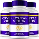 Crystal Vision Eye Health Supplements Capsules, Official Crystal Vision Eye Vitamin Pills - Extra Strength All Natural CrystalVision for Visual Wellness & CrystalClearVision Reviews (3 Pack)