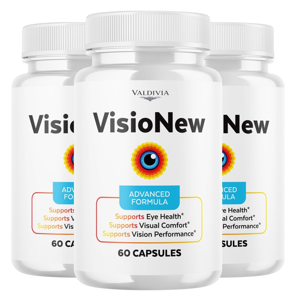 (3 Pack) VisioNew Capsules, Official VisioNew Vision Support Supplement with All Natural Ingredients, Advanced Formula Eye & Vision Health Vitamin Support Health and Wellness Naturally (180 Capsules)