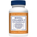 The Vitamin Shoppe Collagen Type II 1000MG - Joint Health, Cartilage Support & Flexibility, with Hyaluronic Acid (60 Vegetable Capsules)