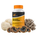 Memory Mushroom + with Phosphatidylserine, Lions Mane, Turkey Tail, B Vitamins & Black Pepper – Brain & Focus Support Supplement – 60 Capsules, Non-GMO, Gluten-Free, Made in USA