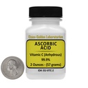 Ascorbic Acid [C6H8O6] 99.9% ACS Grade Powder 2 Oz in a Space-Saver Bottle