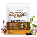 Wormwood Black Walnut Clove Herbal Complex, 18-in-1 Blend with Pumpkin Seed, Turmeric, Garlic, Oregano & Berberine – 80 Day Supply, 240 Softgels
