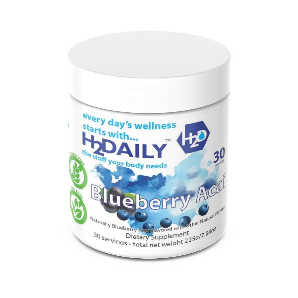 Health + Immunity + Hydration Electrolyte Drink Mix, 30-Serving Tub, Vitamins B, C & D, Zinc & Elderberry, Organic Cane Sugar, No Artificial Dyes, GMO & Gluten Free (Blueberry Acai)