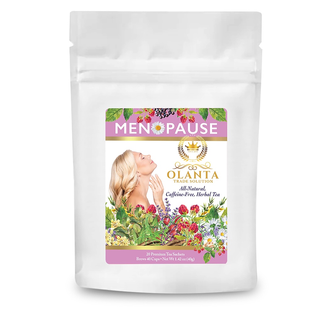 menopause natural tea - MENOPAUSE TEA FOR WOMEN - black cohosh for menopause hot flashes, ginkgo biloba supplements, red clover tea organic loose leaf, immune booster - 20 Premium Tea Sachets