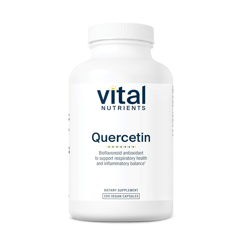 Vital Nutrients Quercetin - Vegan Quercetin Supplement with Bioflavonoids for Sinus, Respiratory, Heart, & Immune Function Support - Gluten, Dairy, Soy Free - 500mg - 200 Capsules