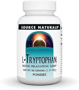 Source Naturals L-Tryptophan, for Mood, Relaxation, and Sleep* - 100 Grams Powder
