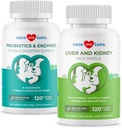 Milk Thistle & Probiotics for Dogs - Liver Support, Bowel Function, Digestion Support for Gas, Diarrhea, Bad Dog Breath & Constipation