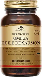 Solgar Wild Alaskan Full Spectrum Omega, 120 Softgels - Supports Heart, Brain, Bone and Skin Health - Provides Vitamin D3 - Rich Source of EPA & DHA - Non GMO, Gluten Free, Dairy Free - 60 Servings