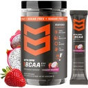 MTN OPS BCAA Powder 2:1:1 Amino Acids Supplement Powder for Rapid Muscle Recovery & Repair with Zero Sugar & Gluten Free - 20 Servings, Strawberry Dragonfruit Trail Packs