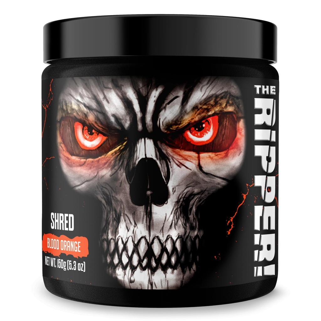 JNX SPORTS The Ripper! Fat Burner Pre Workout for Men & Women – Thermogenic Fat Burning Powder & Appetite Suppressant, Boost Energy & Endurance – Blood Orange, 30 Servings