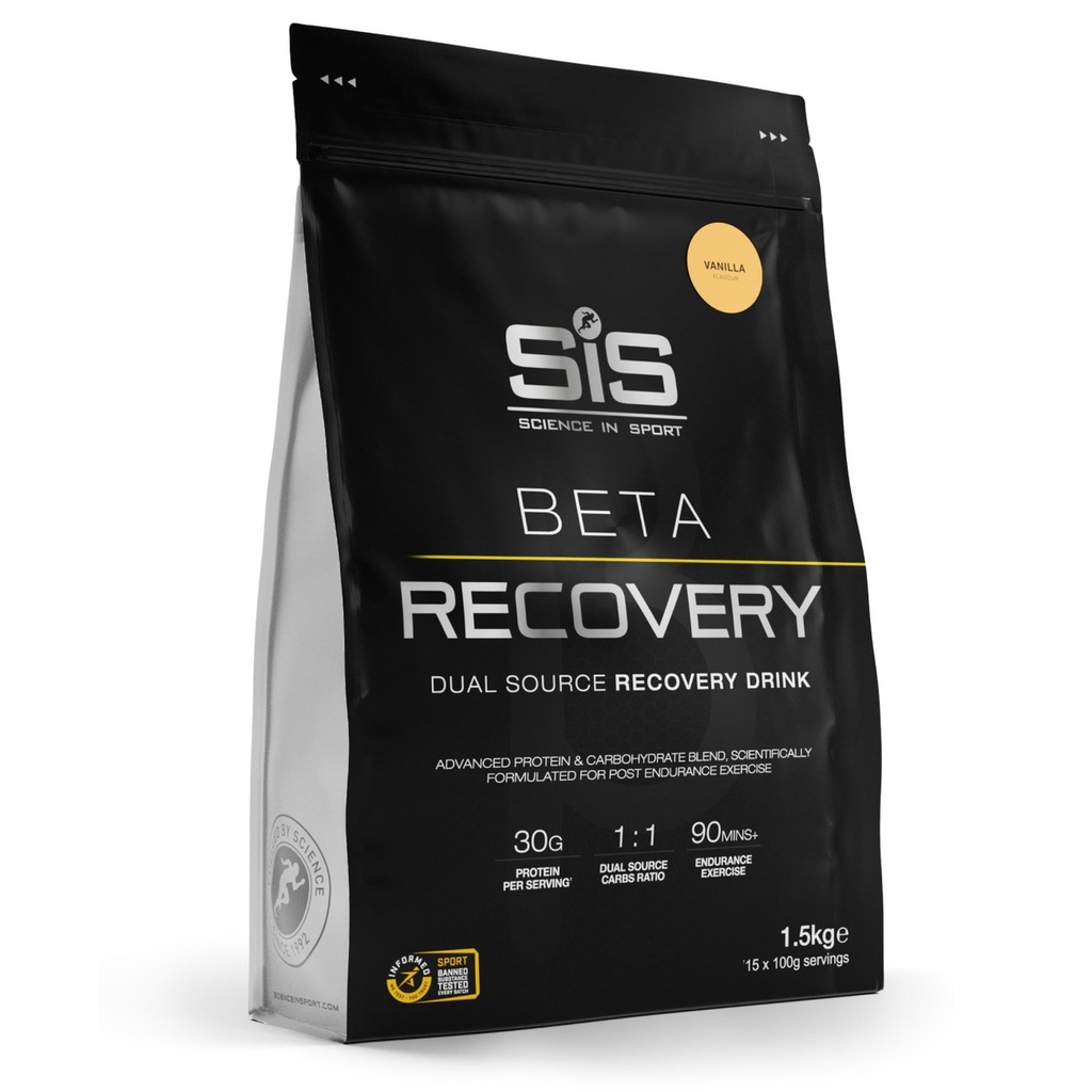 Science in Sport BETA Recovery - Dual-Source Carbohydrate Blend for High-Intensity Exercise - 30g Whey Protein Powder - Muscle Refuel - Sports Nutrition - Vanilla Flavor - 52 Oz