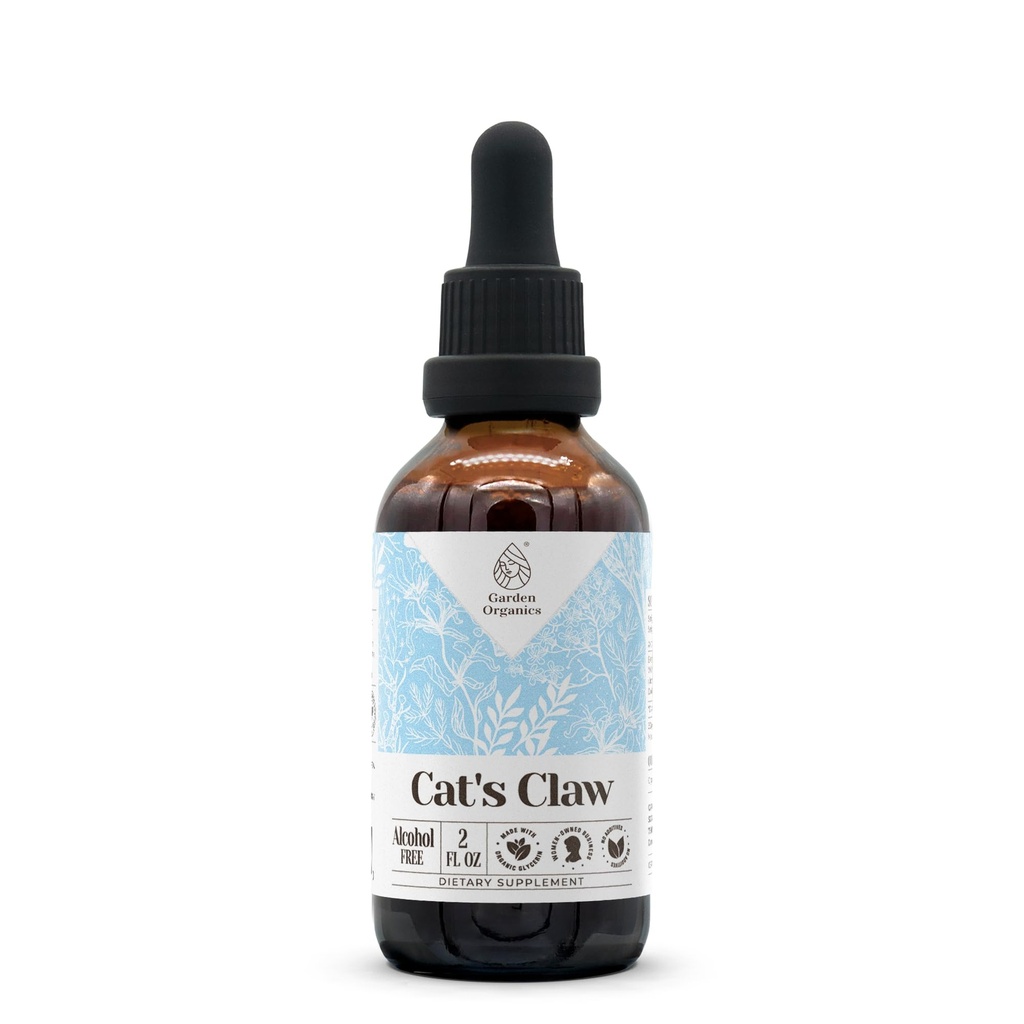Cat’s Claw Organic Alcohol-Free Extract | Dietary Supplement, High-Potency Tincture | Natural Certified Organic Uncaria Tomentosa Dried Inner Bark (2 oz)