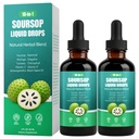 Soursop Drops, 10-in-1 Soursop Liquid Drops with Sea Moss, Moringa, Turmeric, Black Seed Oil, Oregano, Ashwagandha, Immune & Energy Support | Improving Gut Health | Heart Health, Vegan, 2 fl oz (2)