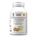 ANDREW LESSMAN Ashwagandha + Theanine 60 Capsules - Standardized Extract. Promotes Relaxation, Focus and Balanced Mood. Small Easy to Swallow Capsules