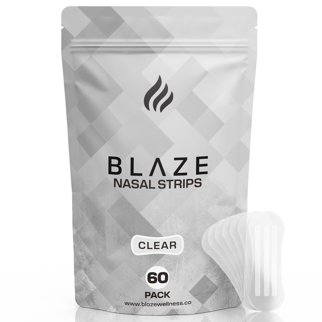Nasal Strips for Snoring & Sleeping (60 PK) - Nose Strips for Breathing - Deviated Septum Tape & Sinus Congestion Relief for Adults - Improve Sleep Quality, Energy and Productivity, Lessen Snoring | Nose strips for breathing that ease sinus pressure and improve sleep quality for adults. 60 count for better sleeping.