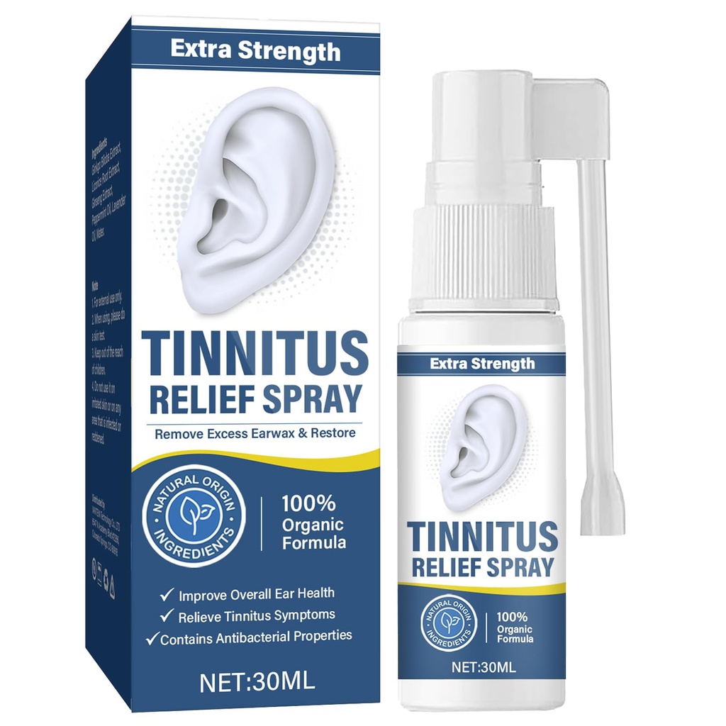 Tinnitus Relief for Ringing Ears, Ear Calming Mist, Natural Blend for Ear Comfort and Relaxation, Supports Healthy Hearing