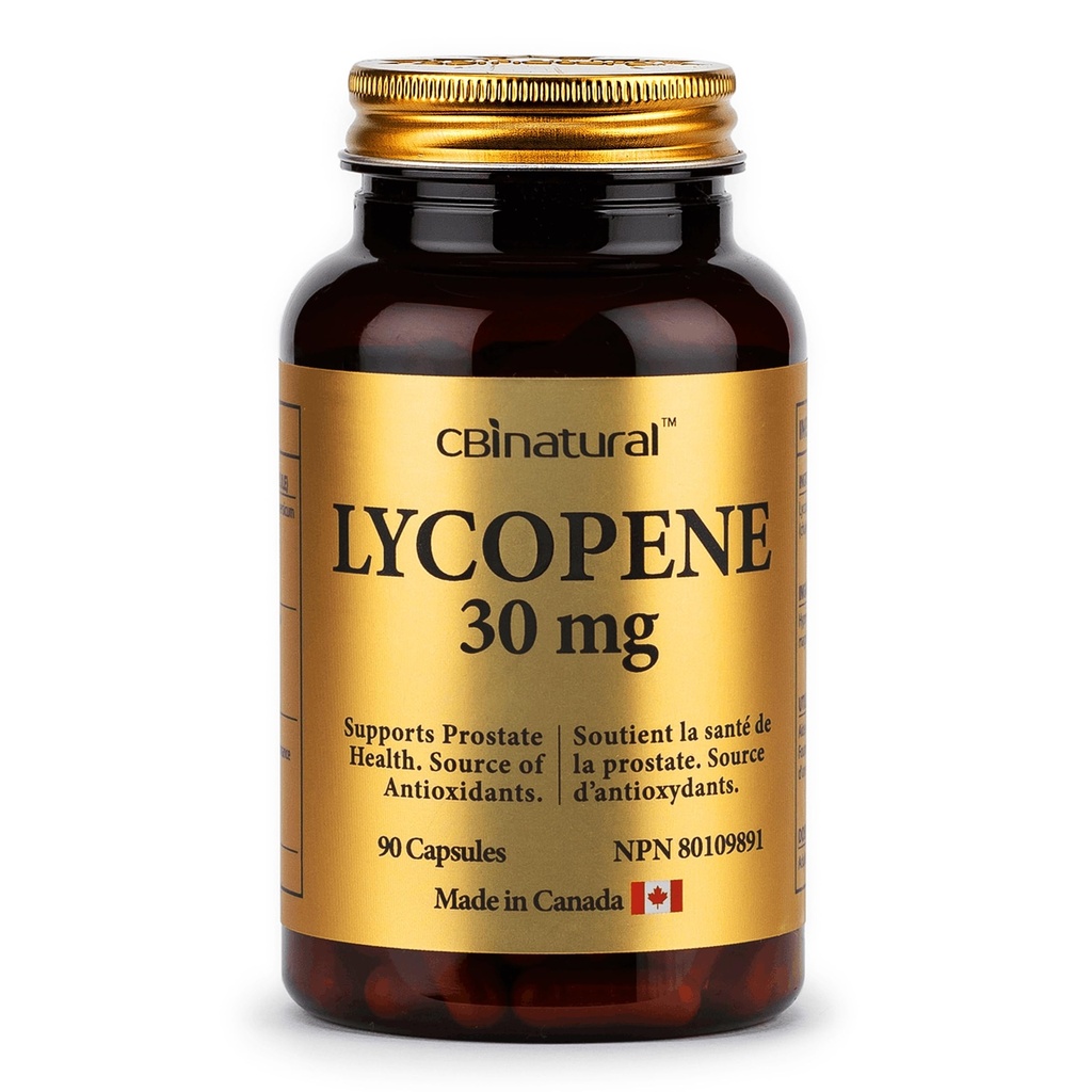 Lycopene 30 mg, Supports Prostate & Antioxidant Health, 90 Vegan Capsules (3-Month Supply), Non-GMO, Gluten Free