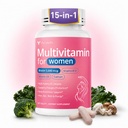15-in-1 Multivitamin for Women, 90 Tablets, 30-Day Supply | 5000mcg Biotin+Beauty Blend, 7 High-Potency B Vitamins, D3 & Calcium, Hair|Skin|Nail Health, Energy, Immunity & Bone Support