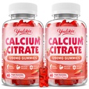 2 Pack Calcium Citrate Gummies 1200 mg, Calcium Supplement for Women & Men | Ultimate Absorption Calcium Gummies for Muscle & Immune Support, Strawberry Flavor, 120 Count