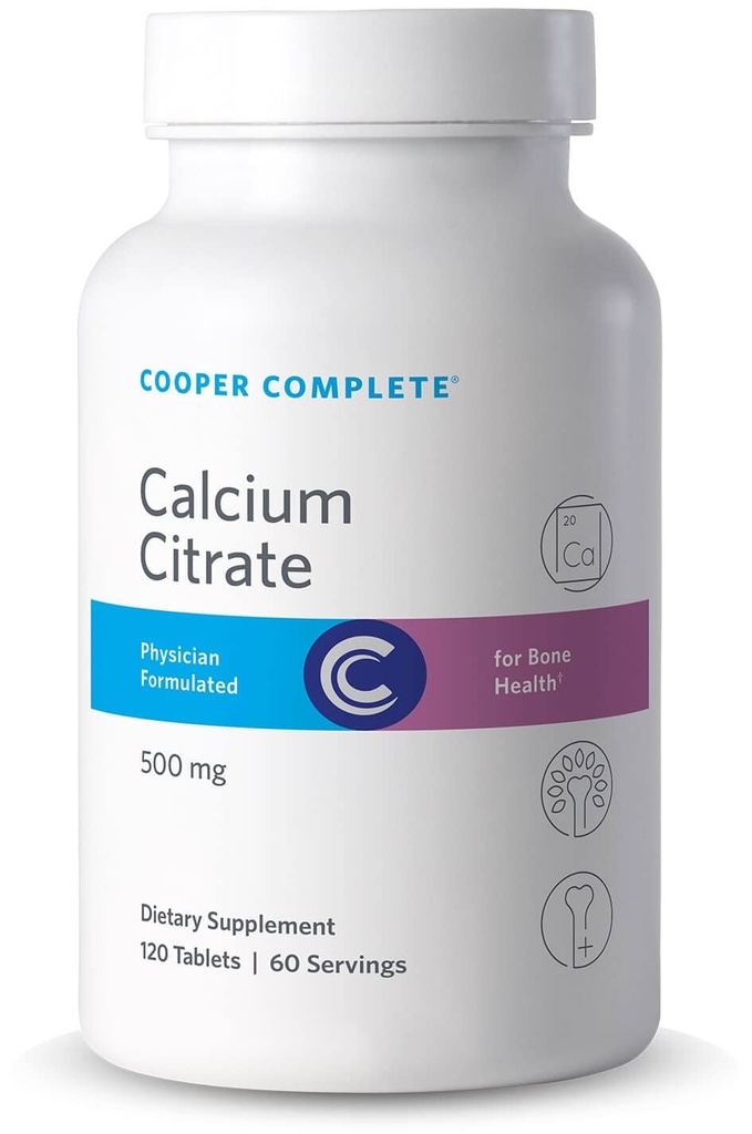 Cooper Complete Calcium Citrate 500 mg, 120 Tablets, Bone Health†