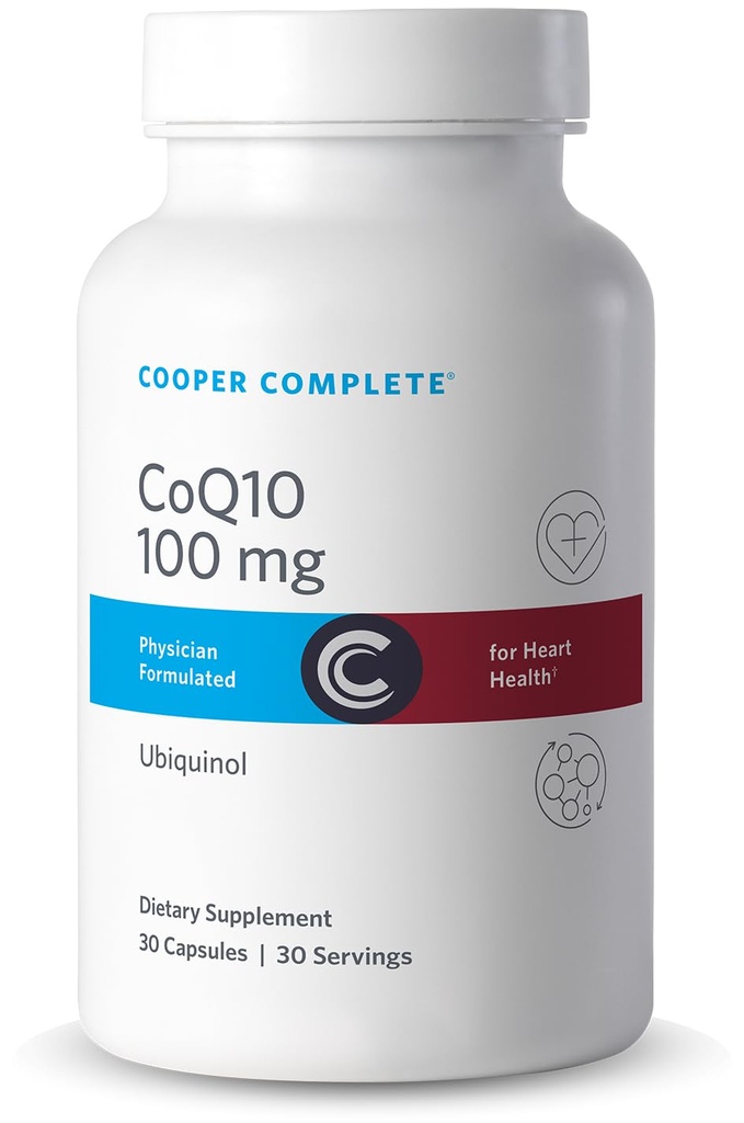 Cooper Complete CoQ10 Ubiquinol 100 mg Capsules – Cellular Energy & Cardiovascular Health Support†, Antioxidant Supplement, 30 Count